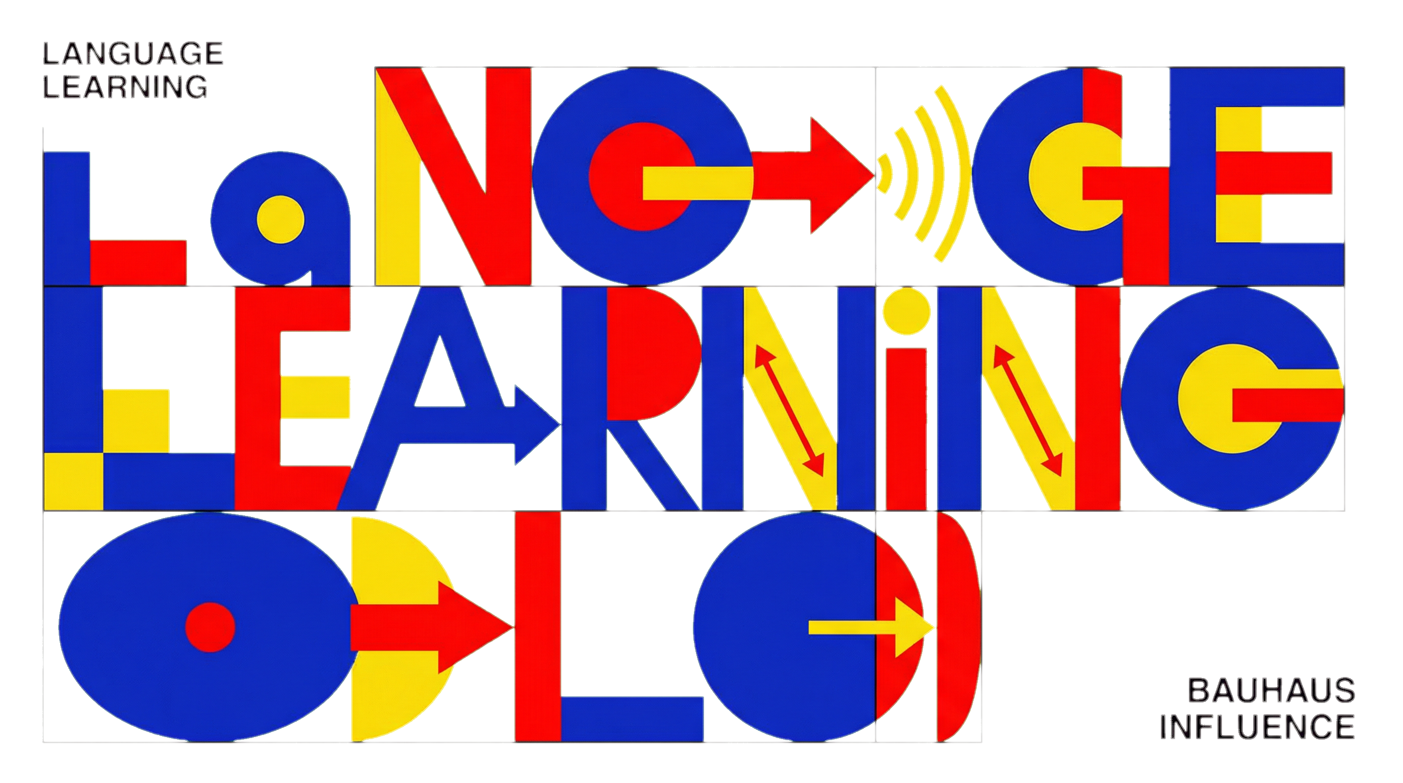 Abstract geometric representation of language learning